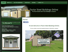 Tablet Screenshot of factorsteelbuildingsonline.com